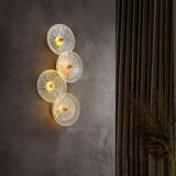 Modern Lotus Wall Light  Textured Glass Disc Design - Product detail 12
