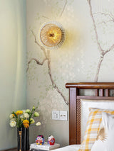 Modern Lotus Wall Light  Textured Glass Disc Design - Product detail 8