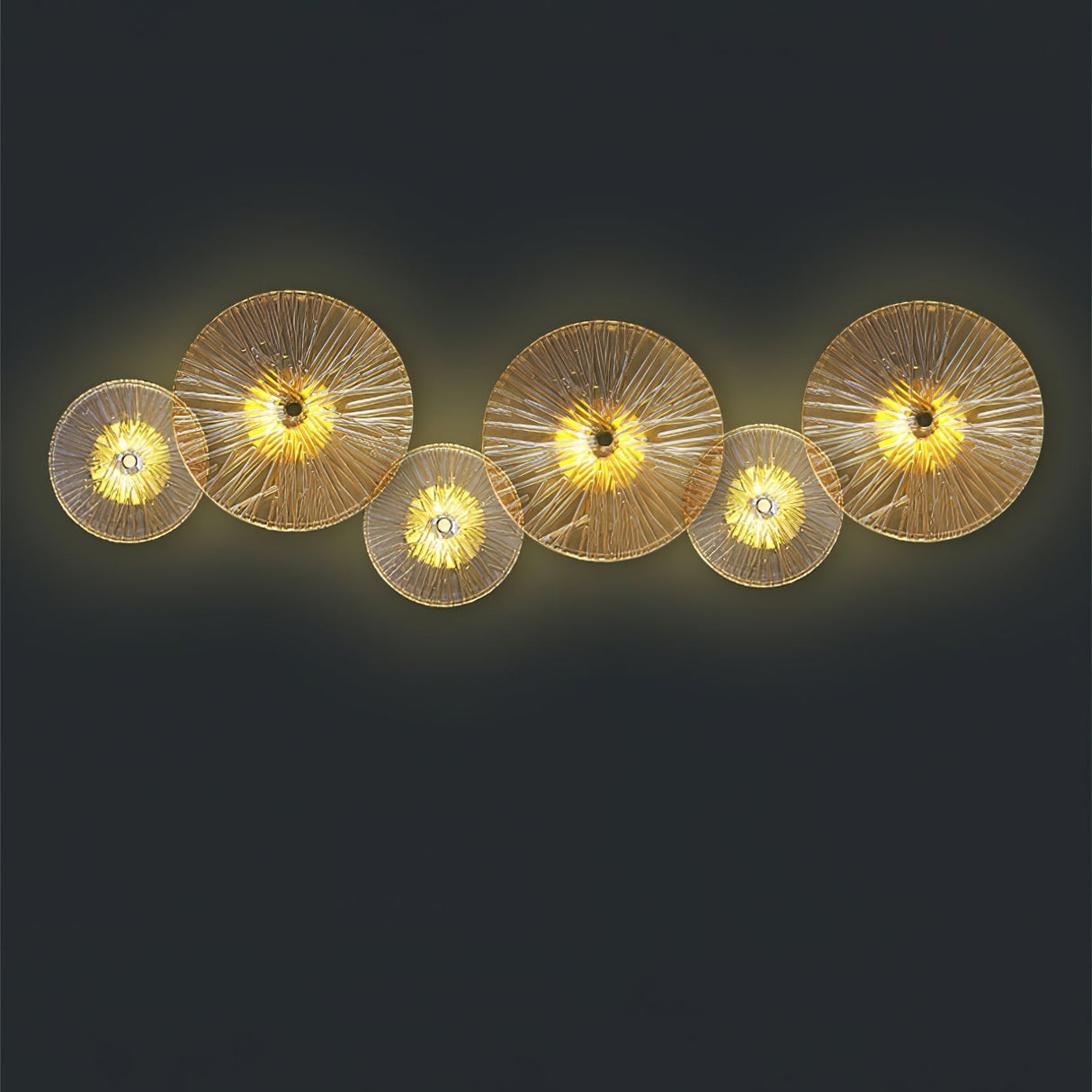 Modern Lotus Wall Light  Textured Glass Disc Design - Product detail 15