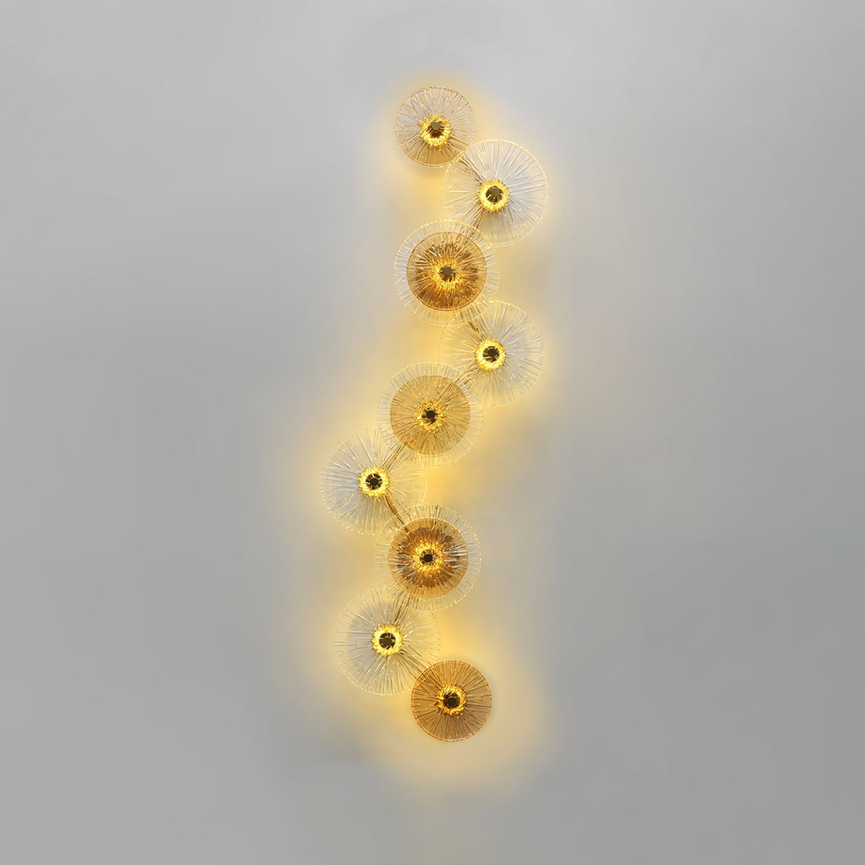 Modern Lotus Wall Light  Textured Glass Disc Design - Product detail 17