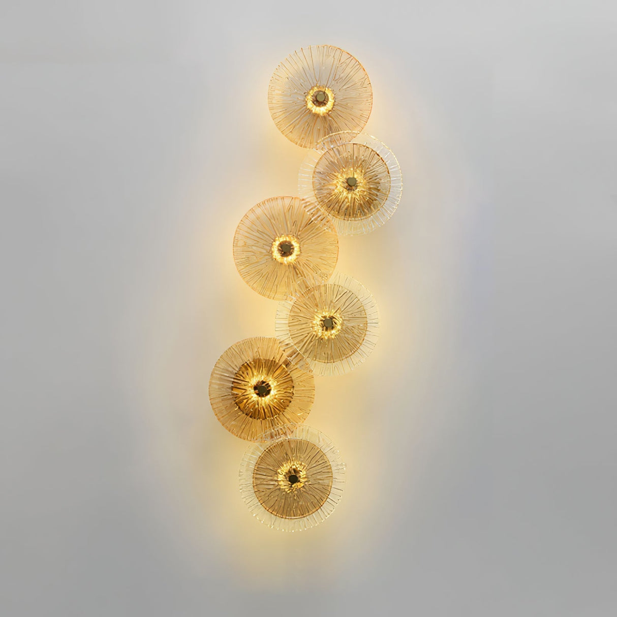 Modern Lotus Wall Light  Textured Glass Disc Design - Product detail 42