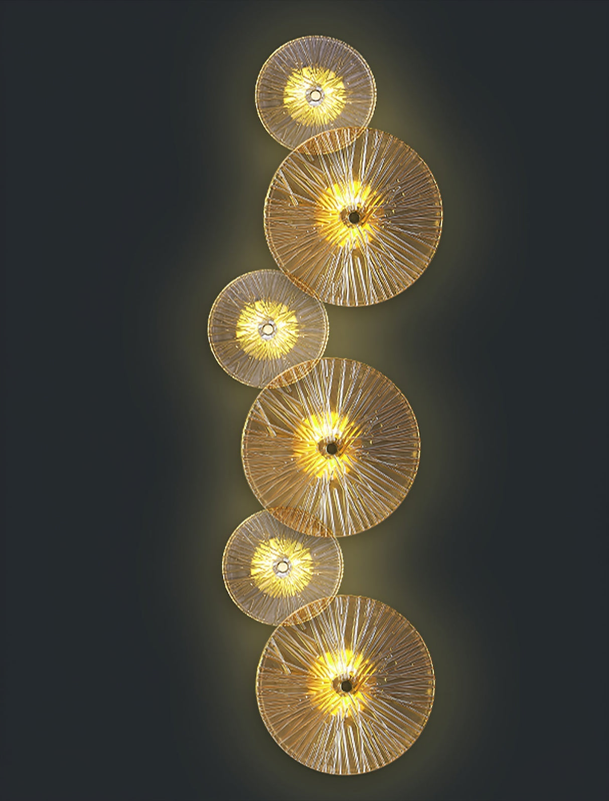 Modern Lotus Wall Light  Textured Glass Disc Design - Product detail 20