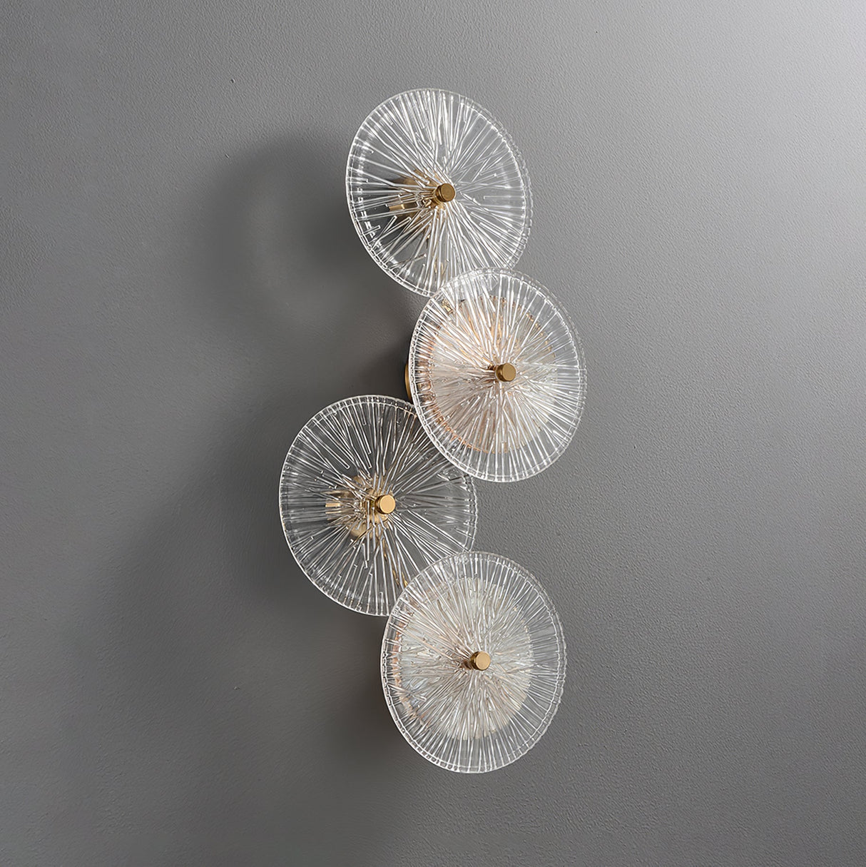 Modern Lotus Wall Light  Textured Glass Disc Design - Product detail 21