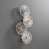 Modern Lotus Wall Light  Textured Glass Disc Design - Product detail 21