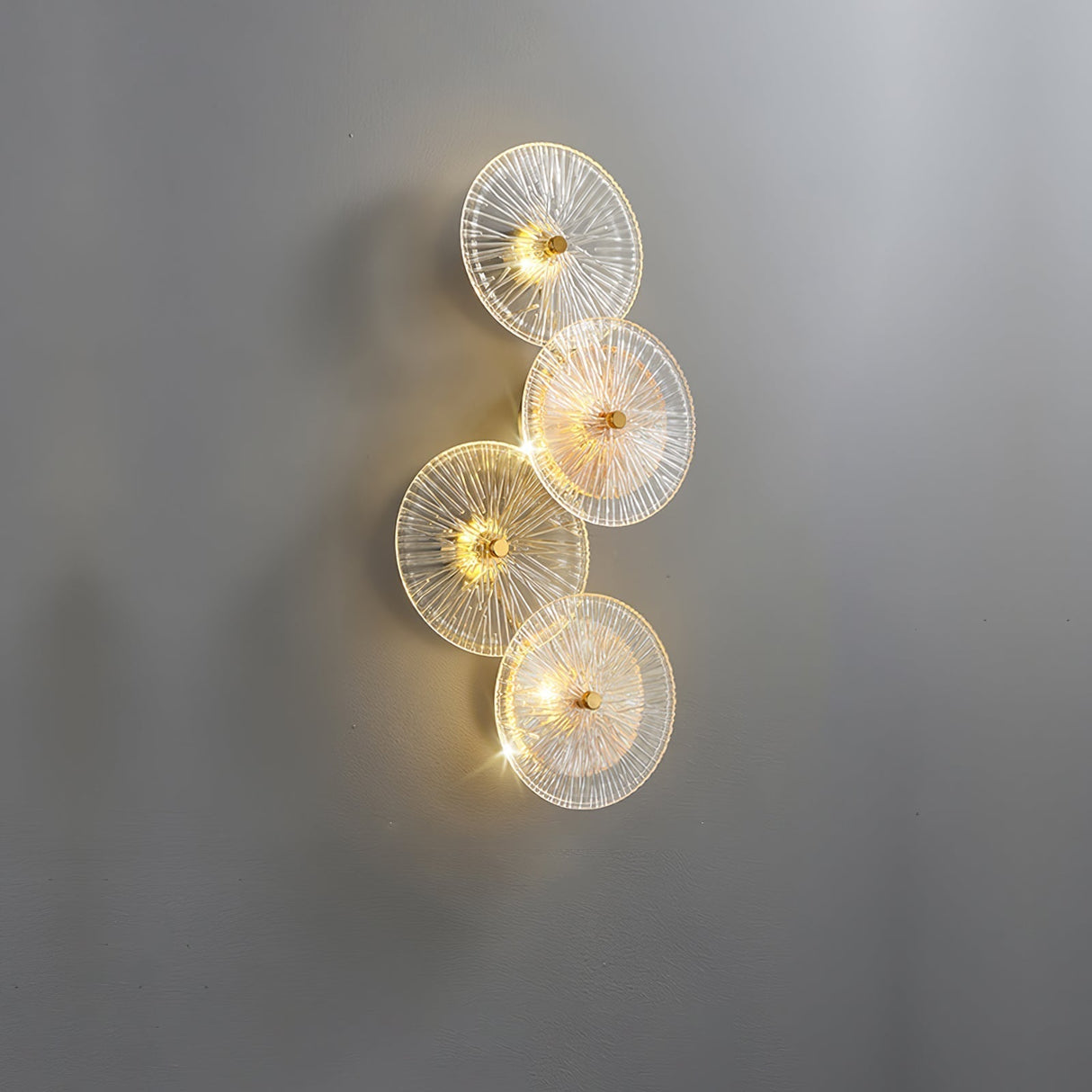 Modern Lotus Wall Light  Textured Glass Disc Design - Product detail 39