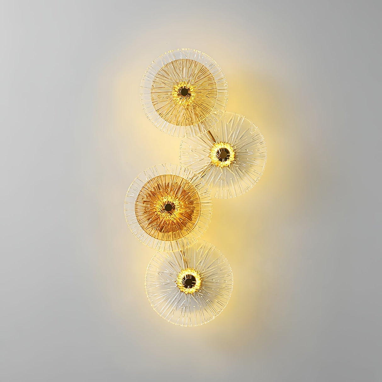 Modern Lotus Wall Light  Textured Glass Disc Design - Product detail 41