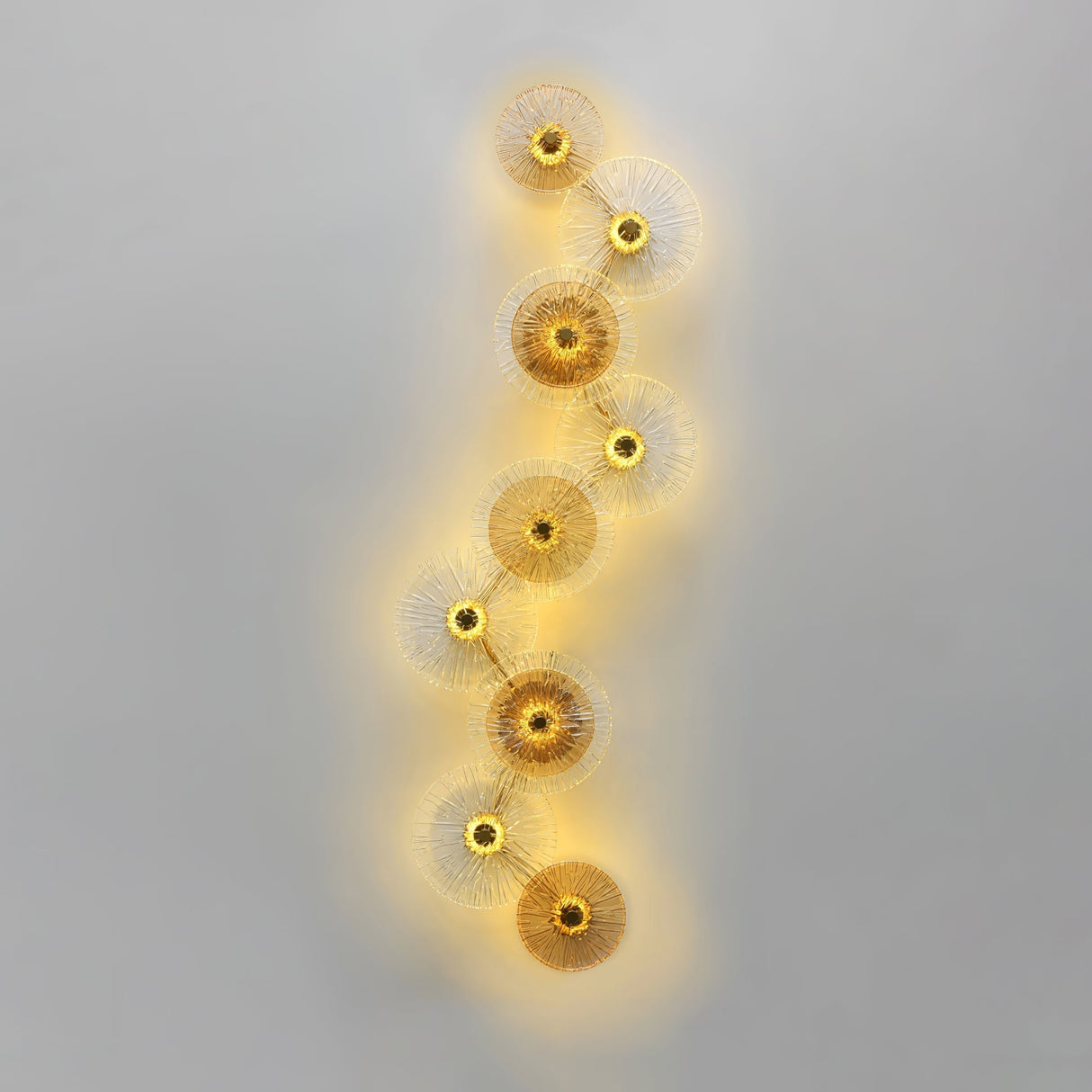 Modern Lotus Wall Light  Textured Glass Disc Design - Product detail 43