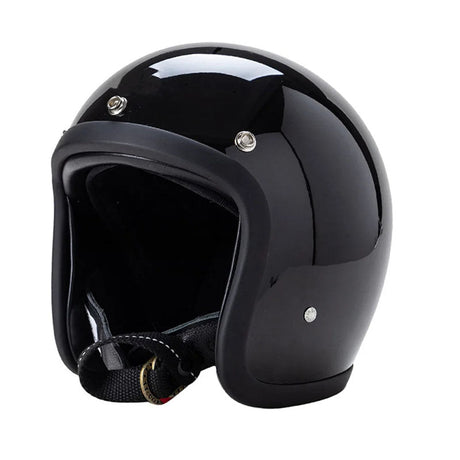 Vintage Motorcycle Helmet  Low Profile Fiberglass Shell - Product showcase