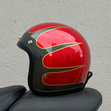 Vintage Motorcycle Helmet  Low Profile Fiberglass Shell - Product detail 11