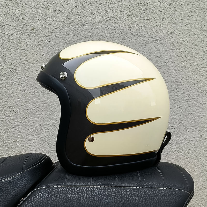 Vintage Motorcycle Helmet  Low Profile Fiberglass Shell - Product detail 14