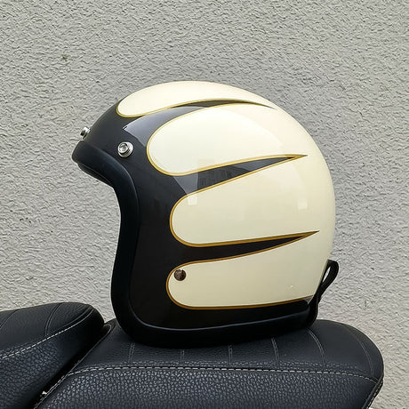 Vintage Motorcycle Helmet  Low Profile Fiberglass Shell - Product detail 14
