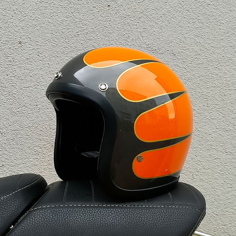 Vintage Motorcycle Helmet  Low Profile Fiberglass Shell - Product detail 15