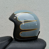 Vintage Motorcycle Helmet  Low Profile Fiberglass Shell - Product detail 16