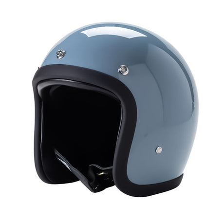 Vintage Motorcycle Helmet  Low Profile Gloss Black Design - Product detail 6