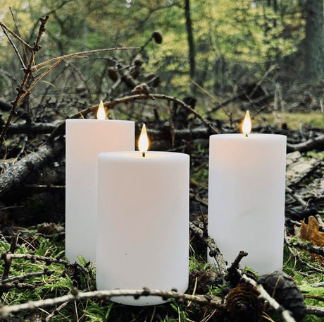 Waterproof LED Flameless Candles  Remote Control Pillar Set - Product showcase