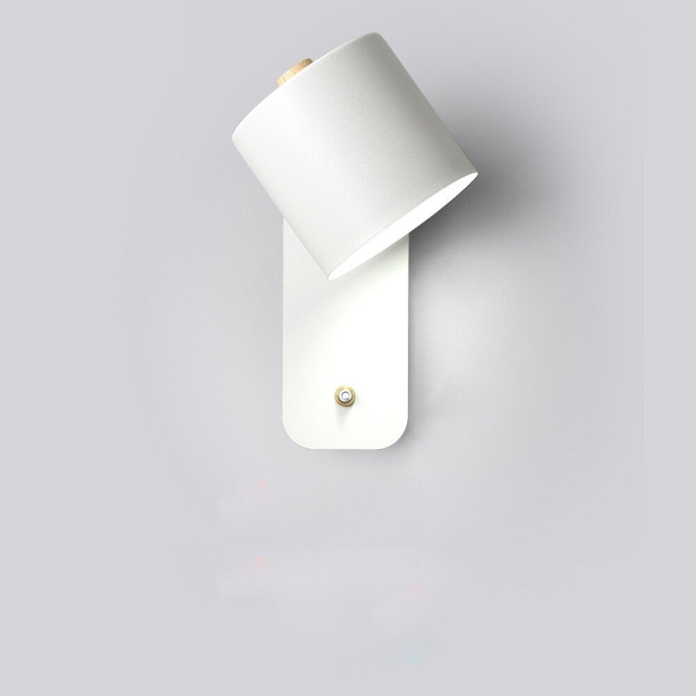 Modern LED Wall Light  White Metal Adjustable Sconce - Product showcase