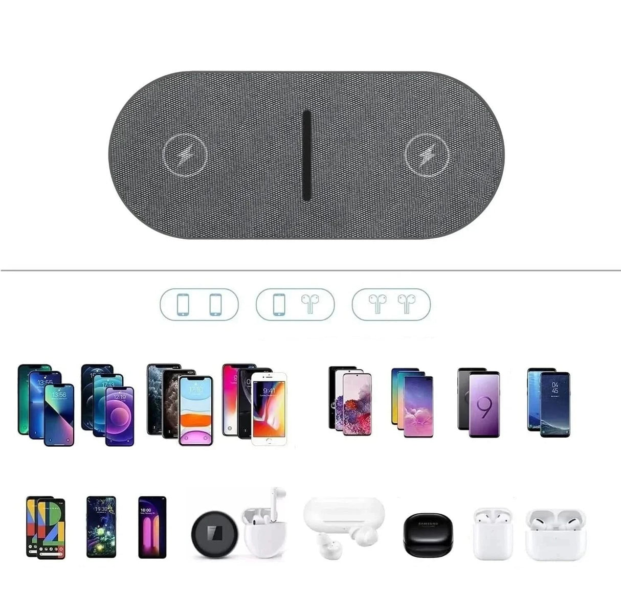 Wireless Charging Pad  Fast Charging Station with Fabric Finish - Product detail 7