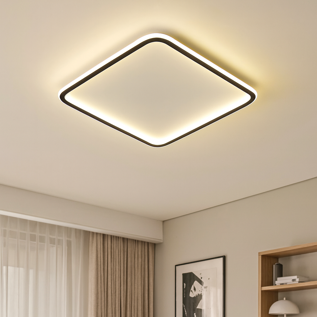 Modern Square Ceiling Light  Minimalist LED Panel Design - Detailed view
