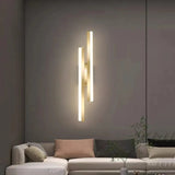 Modern LED Wall Sconce  Linear Gold Metal Design - Detailed view