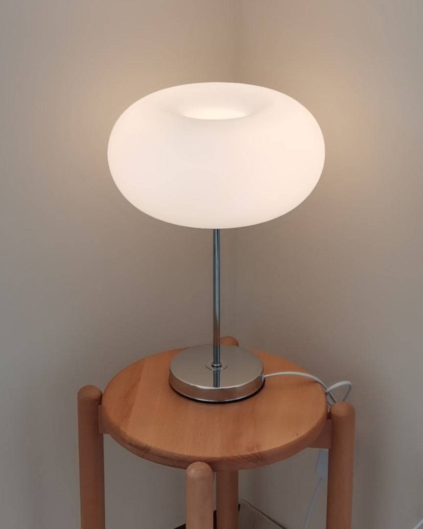 Modern Table Lamp  Opal Glass Dome With Chrome Base - Product detail 13