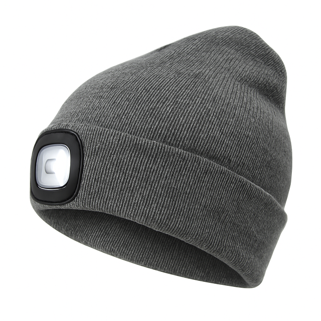 LED Beanie Hat  Rechargeable Light Knit Winter Cap - Product showcase