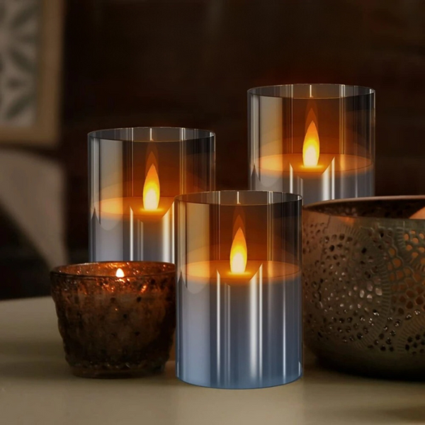 Dekorative Flammenlose Kerzen Mit Timer (2/4/6/8 H), Realistisches Flackern, Batteriebetrieben, Inkl. Fernbedienung – Sicher