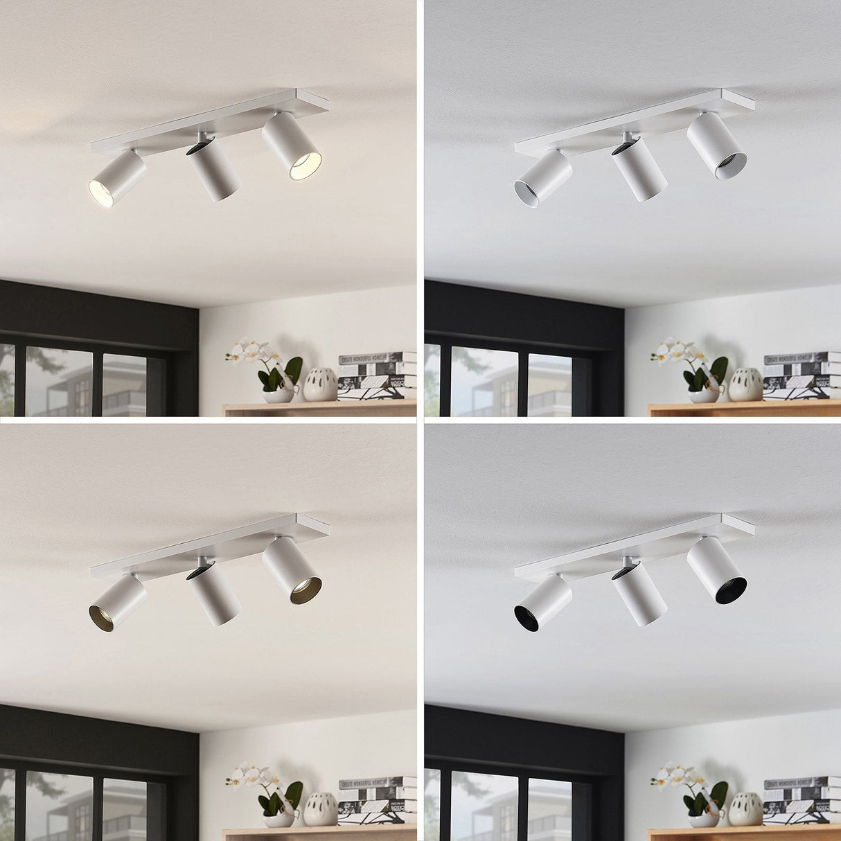 Triple Ceiling Spotlight  White Adjustable Track Light - Product detail 5