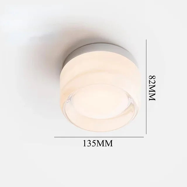 Round Wall Sconce Light  Ribbed Glass Warm LED Fixture - Product detail 8