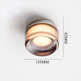 Round Wall Sconce Light  Ribbed Glass Warm LED Fixture - Product detail 10