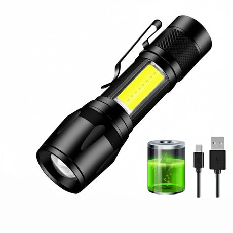 LED Flashlight Rechargeable  100000 Lumens Waterproof Design - Detailed view