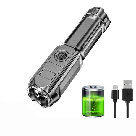LED Flashlight Rechargeable  100000 Lumens Waterproof Design - Product example