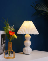 Mid Century Table Lamp  Pleated Shade Ceramic Base - Product detail 28