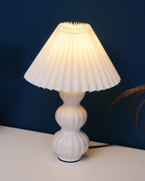 Mid Century Table Lamp  Pleated Shade Ceramic Base - Product detail 31