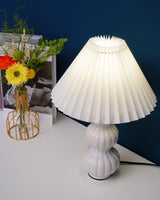 Mid Century Table Lamp  Pleated Shade Ceramic Base - Product detail 32