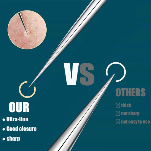 Precision Stainless Steel Tweezers  Ultra Slim Tip for Skincare - Product detail 6