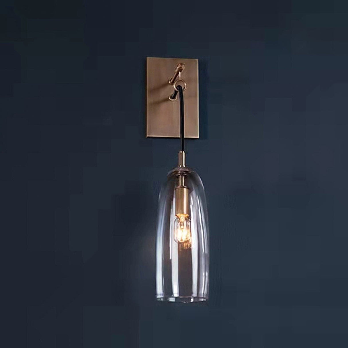 Modern Glass Wall Lamp  Brass Mount Design - Product detail 5