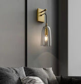 Modern Glass Wall Lamp  Brass Mount Design - Product example