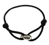 Minimalist Cord Bracelet  Rose Gold Infinity Charm - Detailed view