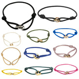 Minimalist Cord Bracelet  Rose Gold Infinity Charm - Product detail 7