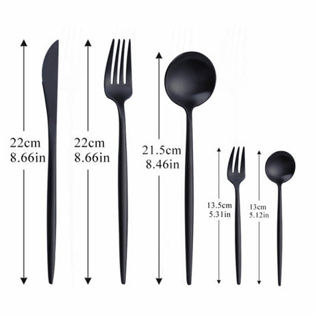 Stainless Steel Cutlery Set  Modern Minimalist Gold Finish - Product detail 5
