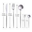 Stainless Steel Cutlery Set  Modern Minimalist Gold Finish - Product detail 6
