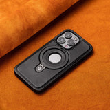 Magnetic iPhone Case with Ring Stand  Premium Brown Leather Design - Product detail 11