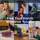 Magnetic iPhone Case with Ring Stand  Premium Brown Leather Design - Product detail 8