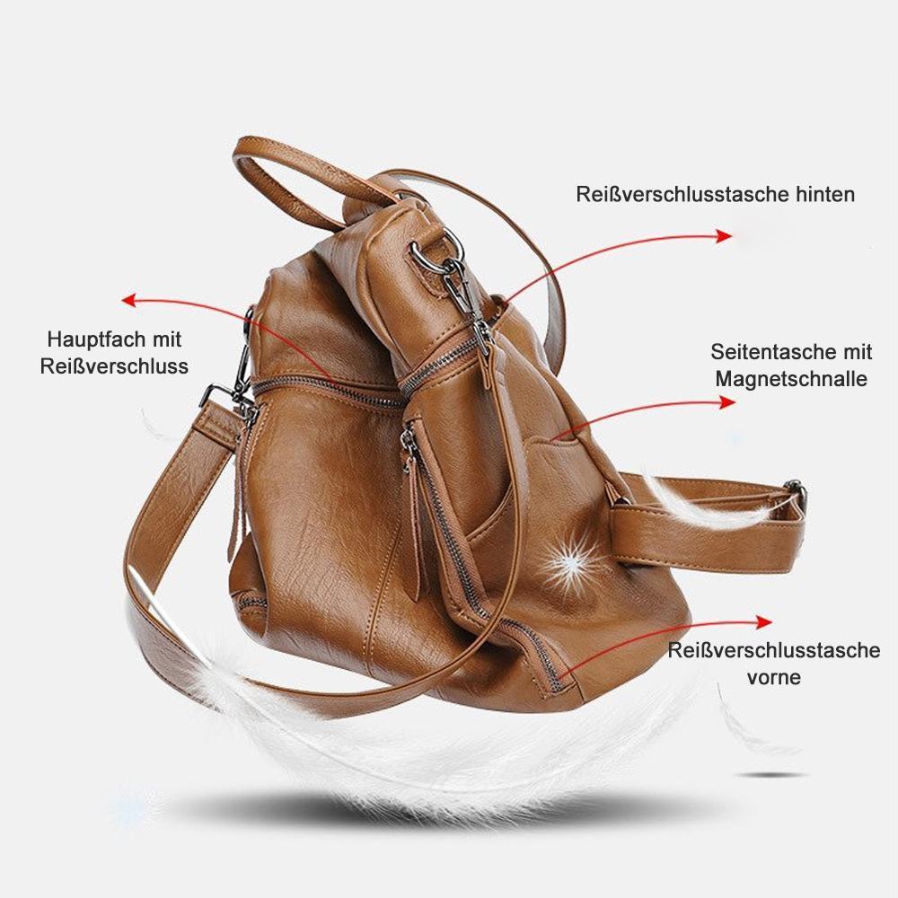 Leather Backpack  Anti-Theft Convertible Design - Product detail 5