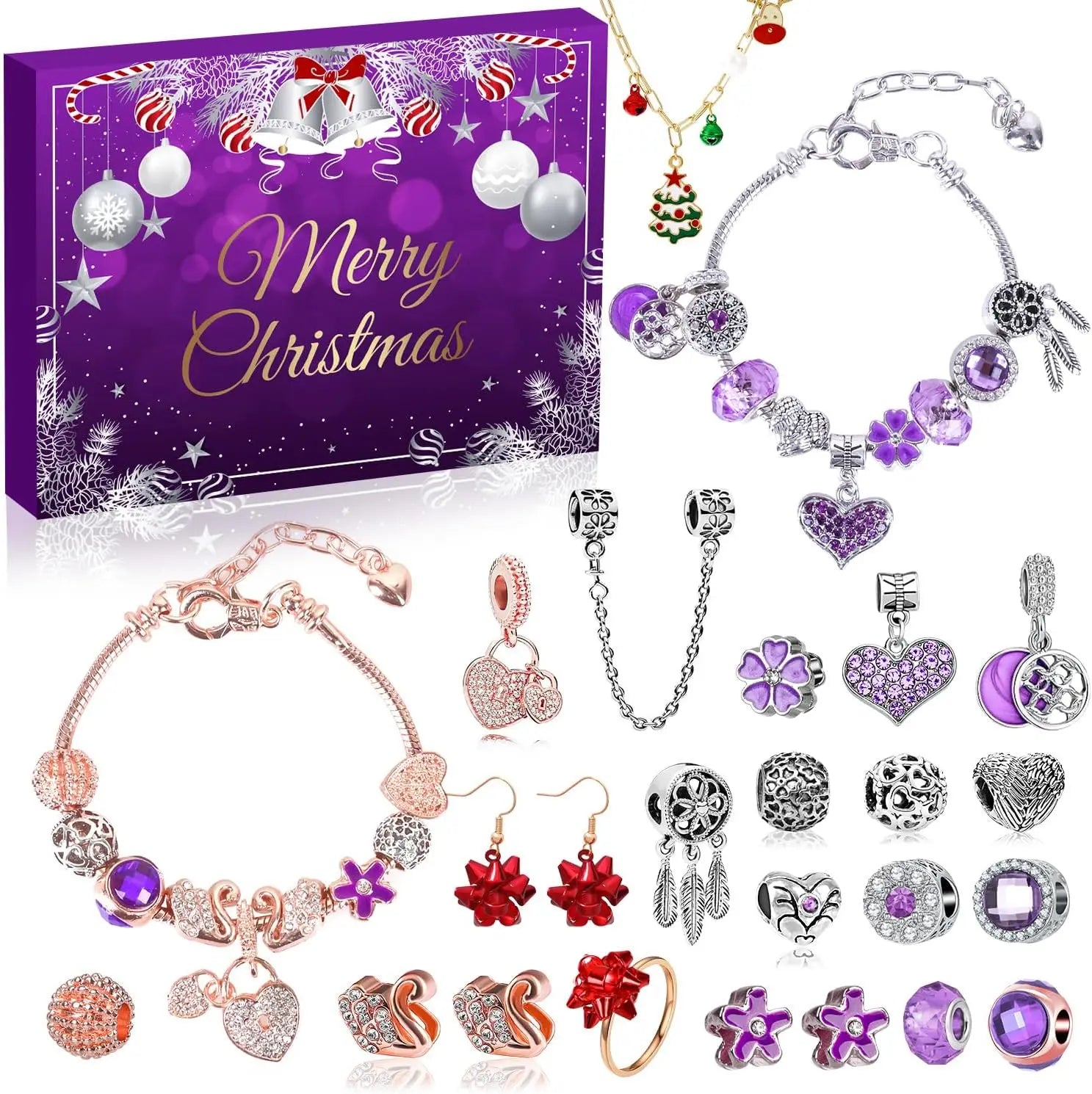 Christmas Advent Calendar  24-Day Jewelry Gift Set for Women - Product detail 9