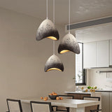 Minimalist Pendant Light  Textured White Dome Design - Detailed view