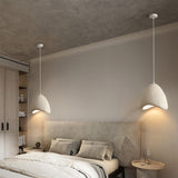 Minimalist Pendant Light  Textured White Dome Design - Product detail 4