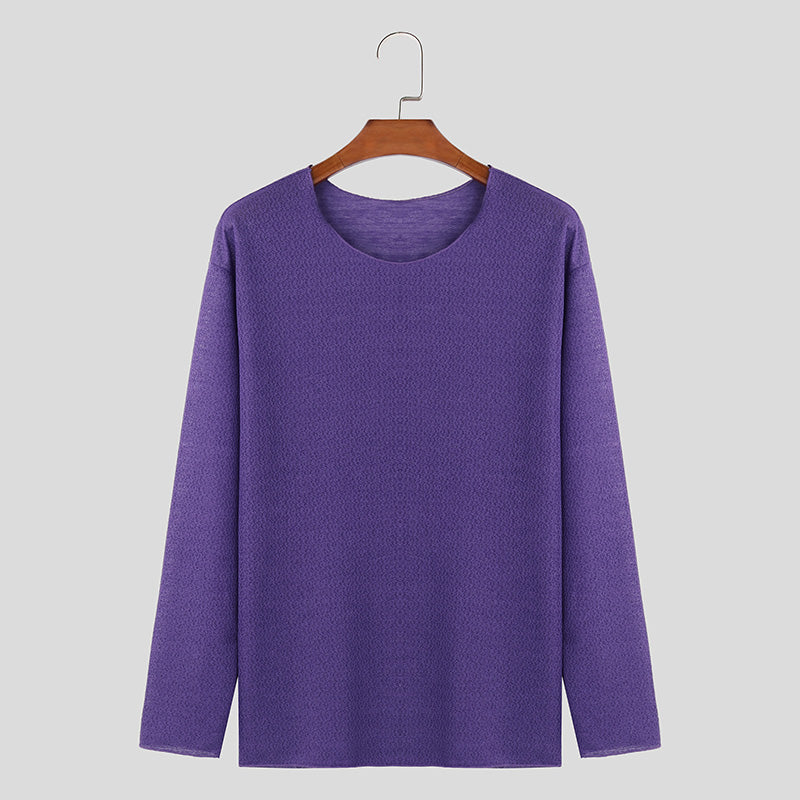 Essential Crew Neck Sweatshirt  Minimalist Cotton Blend Design - Product detail 14