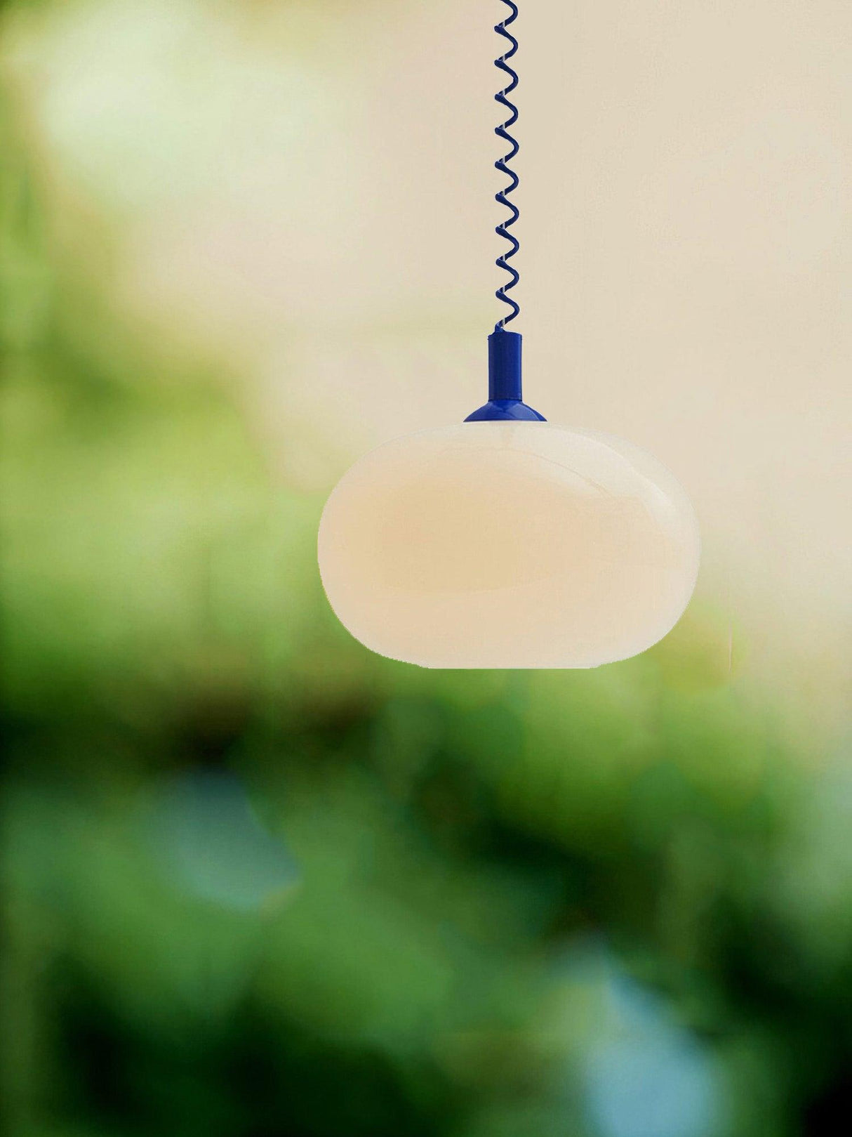 Modern Pendant Light  Frosted Glass Dome Design - Detailed view