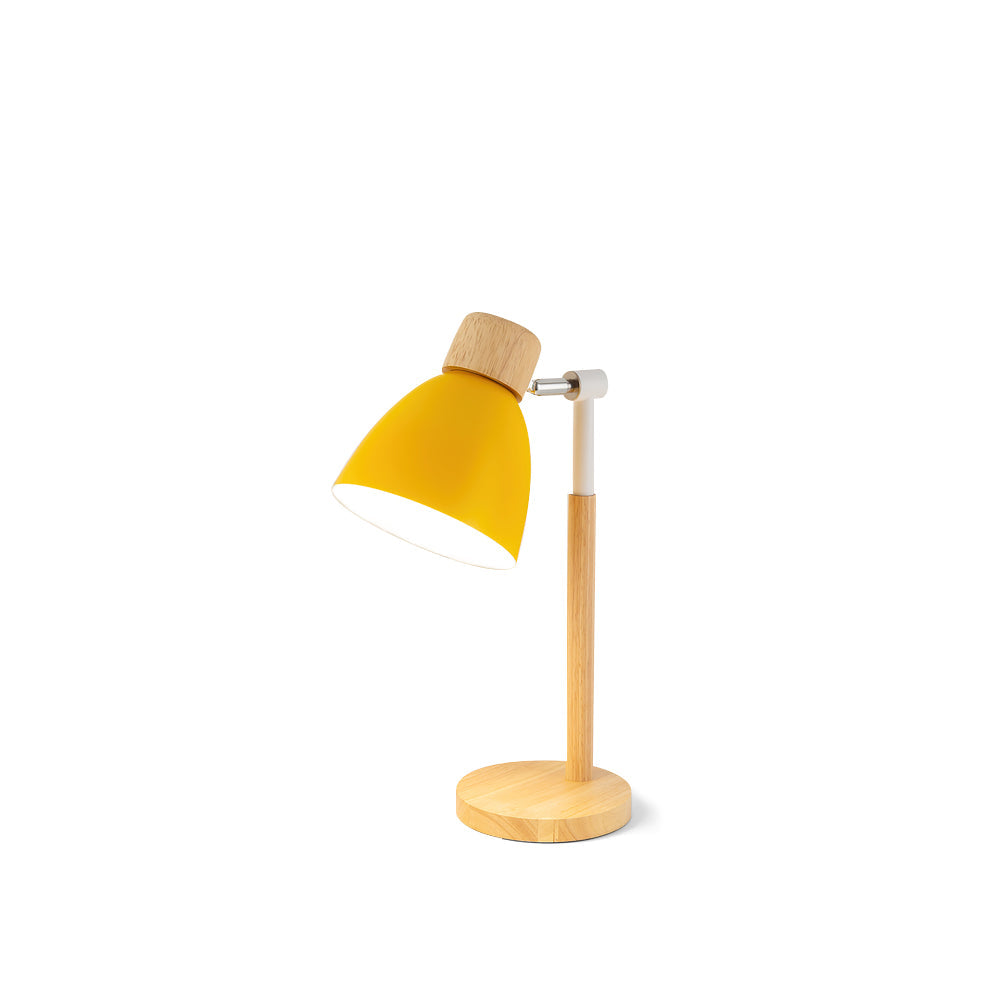 Scandinavian Table Lamp  Wood Base White Shade Design - Product detail 11